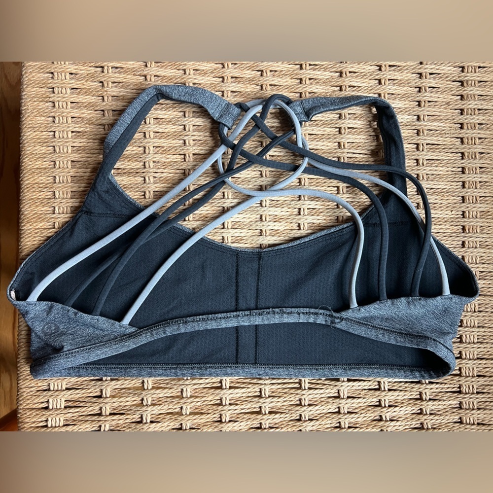 Lululemon Strappy Back Sports Bra | Heather Gray | Size Tag Missing | Fits XL - Picture 2 of 8